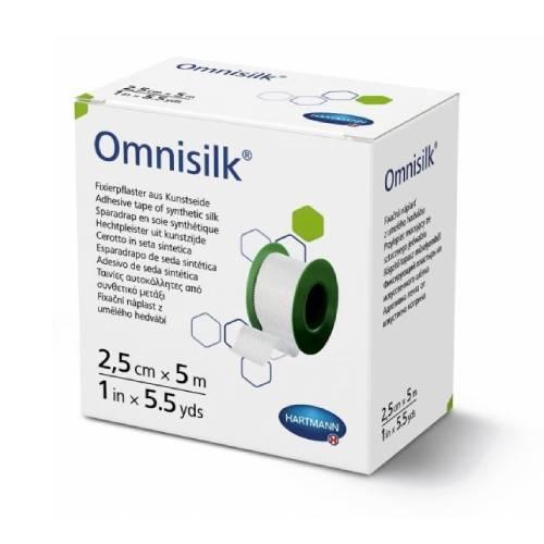 Zdjęcie produktu - OMNISILK 2.5cm x 5m Plaster na k&oacute;łku jedwabny - 1 sztuka