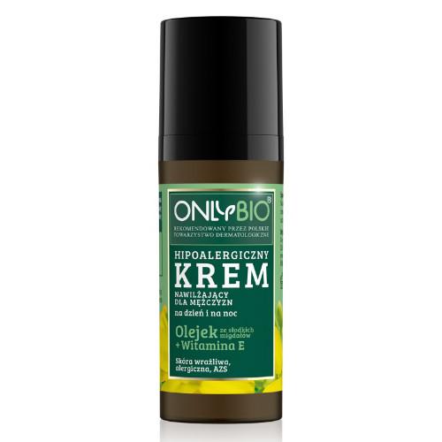Miniaturka artykułu - OnlyBio Hipoalergiczny krem nawilżający dla mężczyzn dzień/noc, 50ml
