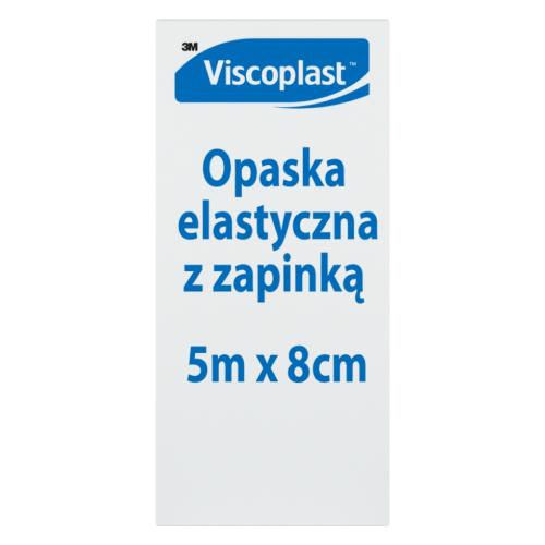 Miniaturka artykułu - Viscoplast Opaska elastyczna z zapinką 5 m x 8 cm, 1 szt.