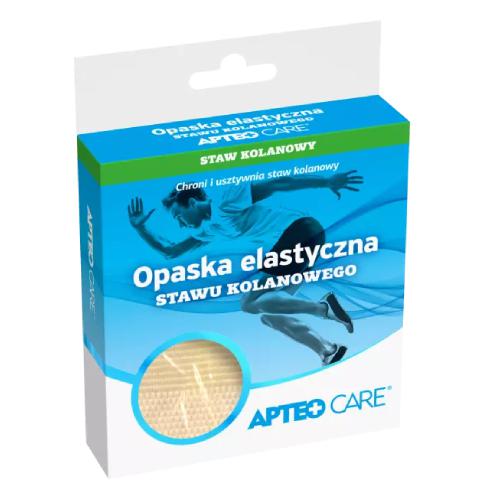 Miniaturka artykułu - APTEO CARE Opaska elastyczna stawu kolanowego rozmiar L, 1 sztuka
