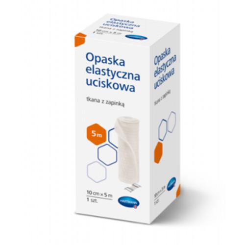 Miniaturka artykułu - Opaska elastyczna z zapinką 5m x 10 cm HARTMAN- 1 sztuka