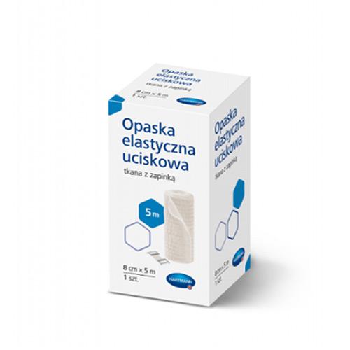 Miniaturka artykułu - Opaska elastyczna z zapinką 5mx8cm HARTMANN - 1 sztuka