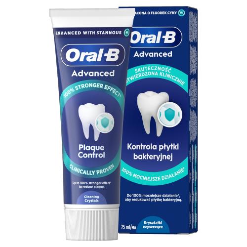 Zdjęcie produktu - Oral-B Advanced Plaque Control Cleaning Crystals Kontrola płytki nazębnej Pasta do zęb&oacute;w, 75 ml
