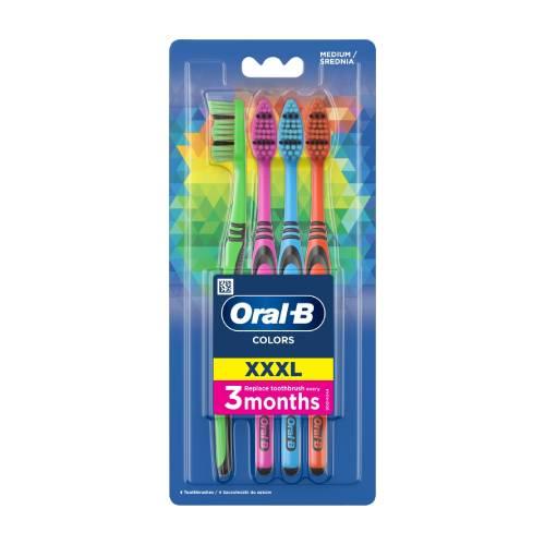 Miniaturka artykułu - ORAL-B Color Collection Szczoteczka do zęb&oacute;w, 4 sztuki