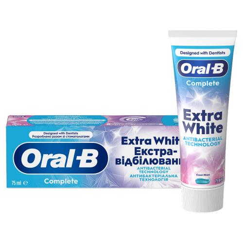 Miniaturka artykułu - Oral-B Complete Extra White Pasta do zęb&oacute;w, 75 ml