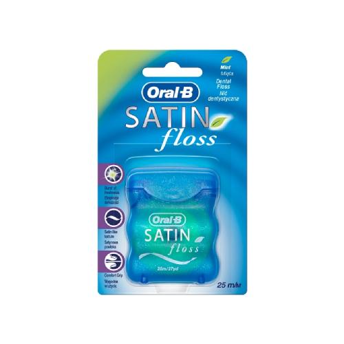 Oral-B Nić dentystyczna Satin Floss mint 25 m, 1 szt.
