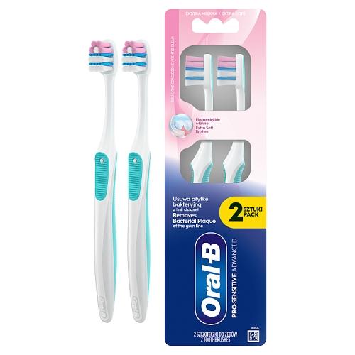 Miniaturka artykułu - Oral-B Pro-Sensitive Advanced Szczoteczka do zęb&oacute;w miękka, 2 szt.