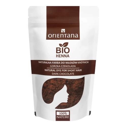 Miniaturka artykułu - Orientana Bio Henna Naturalna farba do włos&oacute;w Gorzka czekolada, 100 g