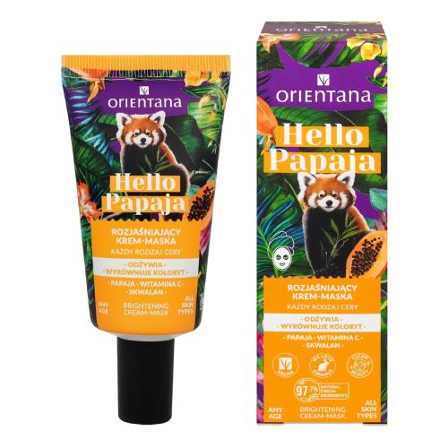 Miniaturka artykułu - Orientana Hello Papaja Rozjaśniający krem-maska na noc, 40 ml