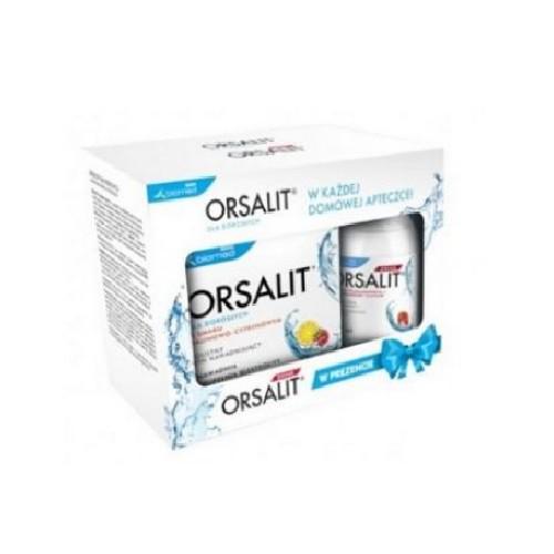 Miniaturka artykułu - Orsalit dla dorosłych malina-cytryna, 10sasz. + Orsalit drink truskawka, 200ml