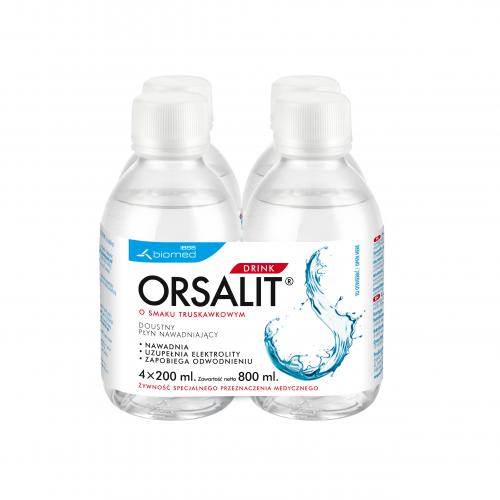 Miniaturka artykułu - ORSALIT DRINK Truskawkowy, 4x200ml