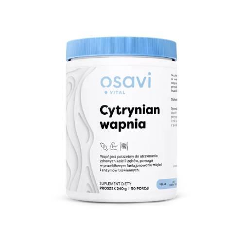 Miniaturka artykułu - OSAVI Cytrynian wapnia w proszku, 240g