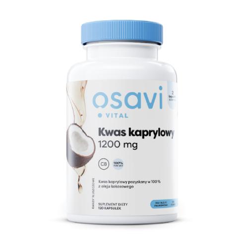 Miniaturka artykułu - OSAVI Vital Kwas kaprylowy 1200mg, 120kaps.