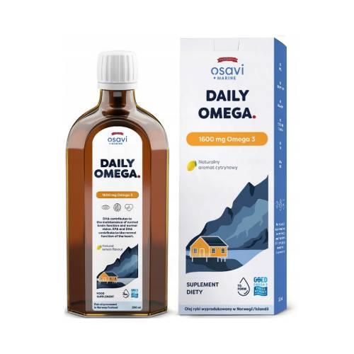 Miniaturka artykułu - OSAVI Marine Daily Omega 1600mg Omega 3 Cytryna, 250ml
