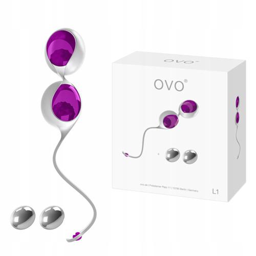 Miniaturka artykułu - Ovo L1 Love Balls White Light Violet Kulki gejszy do ćwiczenia mięśni kegla