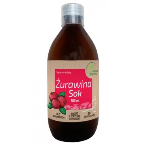 Miniaturka artykułu - Owoce ogrod&oacute;w Żurawina Sok, 500ml