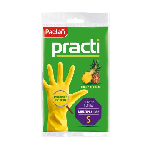Miniaturka artykułu - Paclan Practi Rękawice gumowe zapachowe S, 1 para