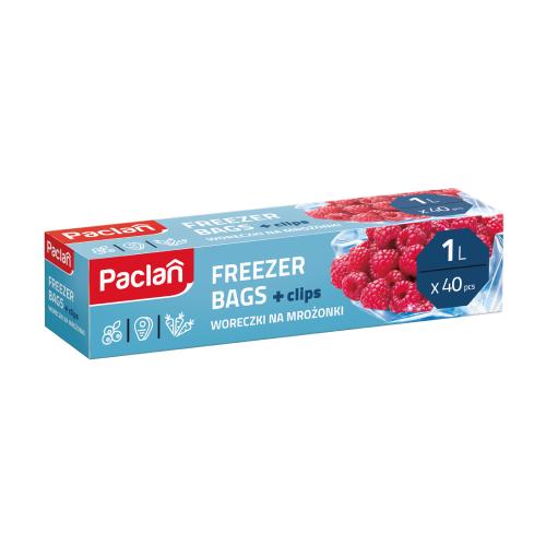 Miniaturka artykułu - Paclan Woreczki do mrożenia 1 l, 40 szt.