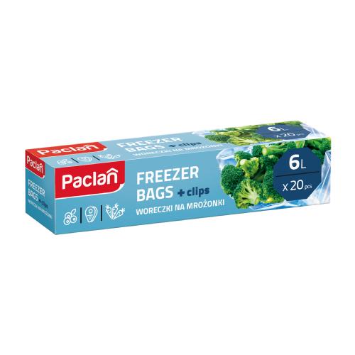 Miniaturka artykułu - Paclan Woreczki do mrożenia 6 l, 20 szt.
