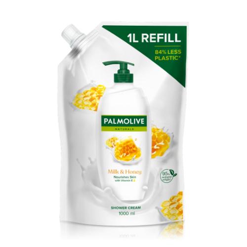 Miniaturka artykułu - PALMOLIVE Naturals Kremowy żel pod prysznic Mleko i Mi&oacute;d, 1000ml