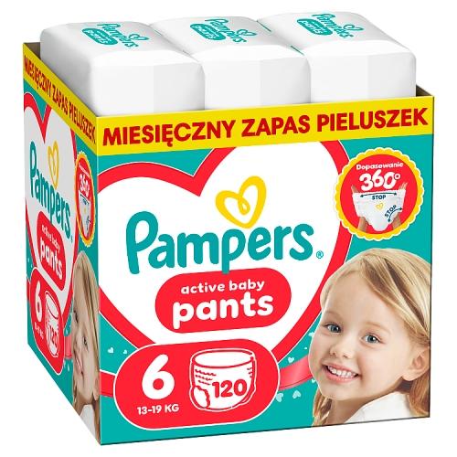 Miniaturka artykułu - Pampers Active Baby Pants 6 Pieluchomajtki dla dzieci, 120 szt.