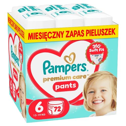 Miniaturka artykułu - Pampers Premium Care Pants 6 Pieluchomajtki dla dzieci, 72 szt.