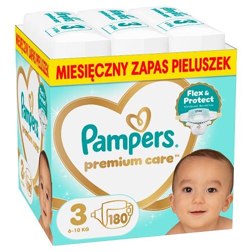 Miniaturka artykułu - Pampers Premium Care 3 Pieluchy dla dzieci, 180 szt.