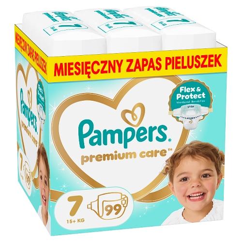 Miniaturka artykułu - Pampers Premium Care 7 Pieluchy dla dzieci, 99 szt.