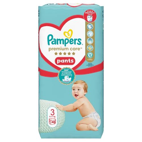 Pampers Premium Care Pants 3 Pieluchomajtki 6-11kg, 48 szt.