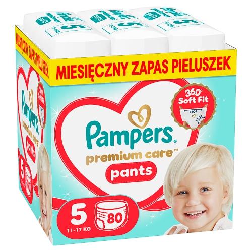 Miniaturka artykułu - Pampers Premium Care Pants 5 Pieluchomajtki dla dzieci, 80 szt.