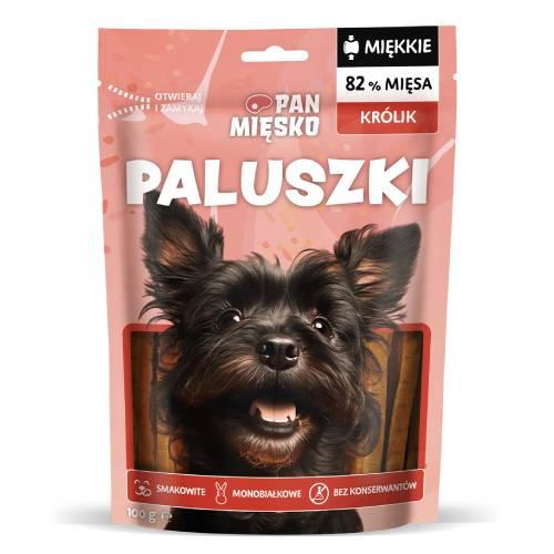Miniaturka artykułu - Pan Mięsko Przysmak dla psa Paluszki Kr&oacute;lik (dorosły), 100 g