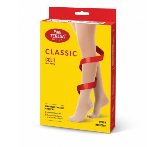 Miniaturka artykułu - Pani Teresa Classic Pończochy medyczne uciskowe CCL 1 rozmiar S czarny