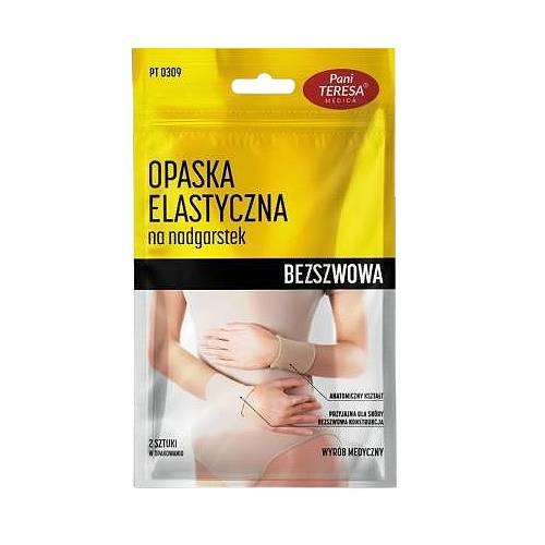 Miniaturka artykułu - PANI TERESA Opaska Elastyczna Na Nadgarstek, Bezszwowa Czarna L, 1 szt.