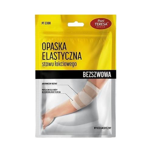Miniaturka artykułu - PANI TERESA Opaska Elastyczna Stawu Łokciowego, Bezszwowa Czarna XL, 1 szt