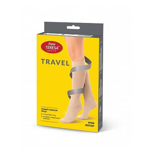 PANI TERESA Skarpety Podr&oacute;żne Dla Mężczyzn Travel Jasny Beż, Rozmiar S, 1szt