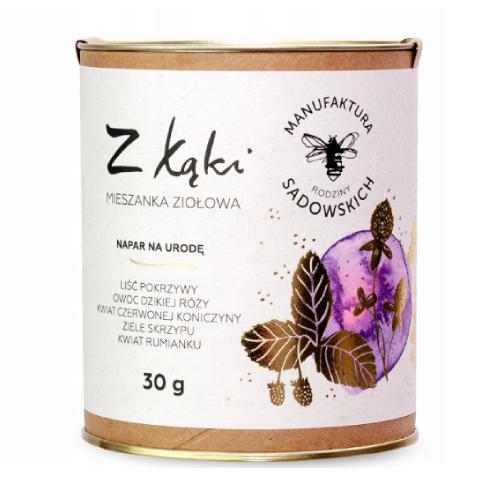 Zdjęcie produktu - PASIEKI RODZINY SADOWSKICH Herbata ziołowa "Z łąki" na urodę, 30g