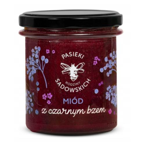 Miniaturka artykułu - PASIEKI RODZINY SADOWSKICH Mi&oacute;d nektarowy wielokwiatowy z czarnym bzem, 430 g