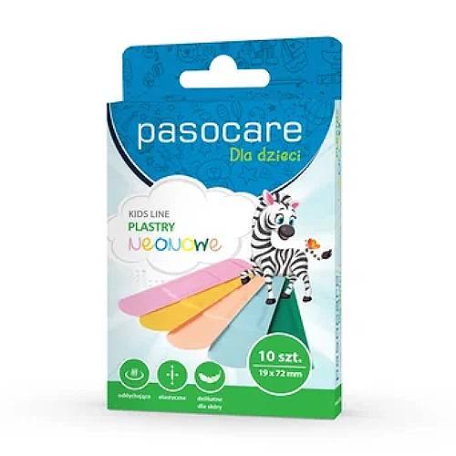 Miniaturka artykułu - Pasocare Kid Line Zestaw plastr&oacute;w neonowych, 10 szt.