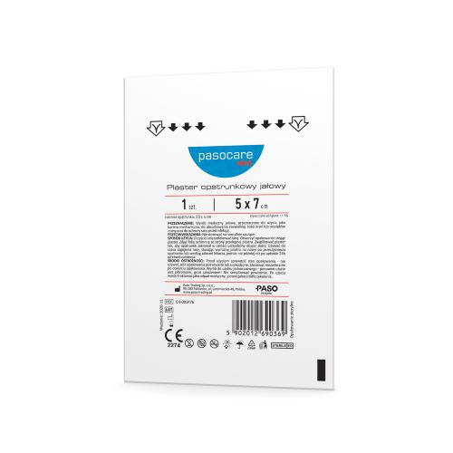Miniaturka artykułu - Pasocare Med Plaster opatrunkowy jałowy 5cmx7cm, 1szt.