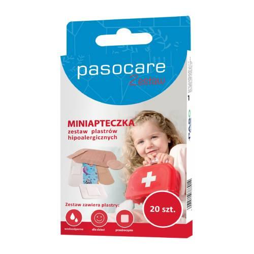 PASOCARE Miniapteczka Zestaw plastr&oacute;w hipoalergicznych, 20 sztuk