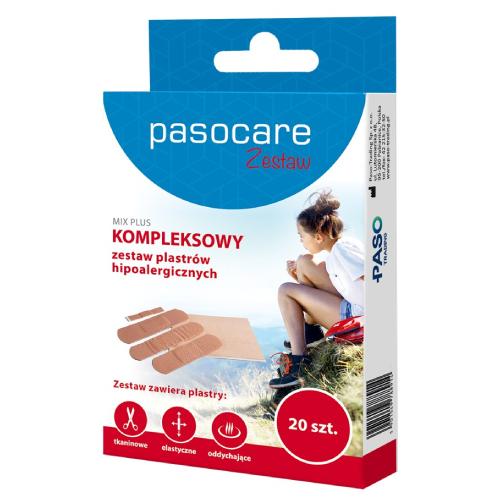 Miniaturka artykułu - PASOCARE MIX PLUS Kompleksowy zestaw plastr&oacute;w hipoalergicznych, 20 szt.