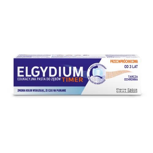 Miniaturka artykułu - Elgydium Timer Edukacyjna pasta do zęb&oacute;w dla dzieci przeciwpr&oacute;chnicowa smak owoce leśne, 50 ml