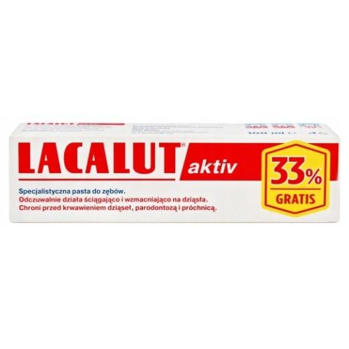 Miniaturka artykułu - Pasta LACALUT Aktiv - 100 ml (33% gratis) 