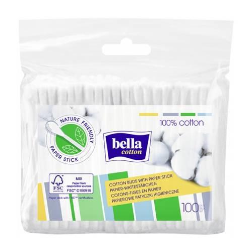 Miniaturka artykułu - Patyczki higieniczne BELLA w woreczku foliowym, 100 szt.