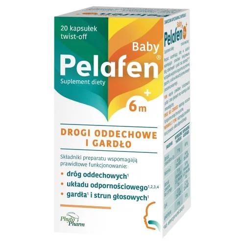 Miniaturka artykułu - Pelafen Baby 6m+ smak owocowy, 20 kapsułek