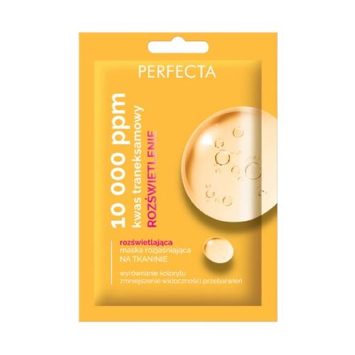 Miniaturka artykułu - Perfecta 10 000 ppm Rozświetlająca maska rozjaśniająca do twarzy na tkaninie, 20 ml