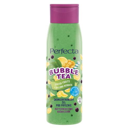 Miniaturka artykułu - PERFECTA Bubble Tea Żel pod prysznic Fresh Fruits i Zielona Herbata, 400 ml
