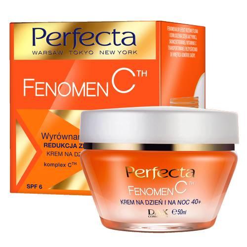 Miniaturka artykułu - Perfecta Fenomen C Wyr&oacute;wnanie Kolorytu Redukcja Zmarszczek 40+ Krem na dzień i noc, 50 ml