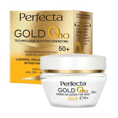 PERFECTA Gold Q10 Przeciwzmarszczkowy krem do twarzy na dzień i na noc 50+, 50 ml