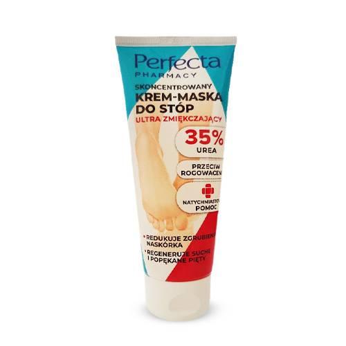 Miniaturka artykułu - Perfecta Pharmacy Skoncentrowany Krem-Maska Do St&oacute;p Ultra Zmiękczający 35% Urea, 80 ml